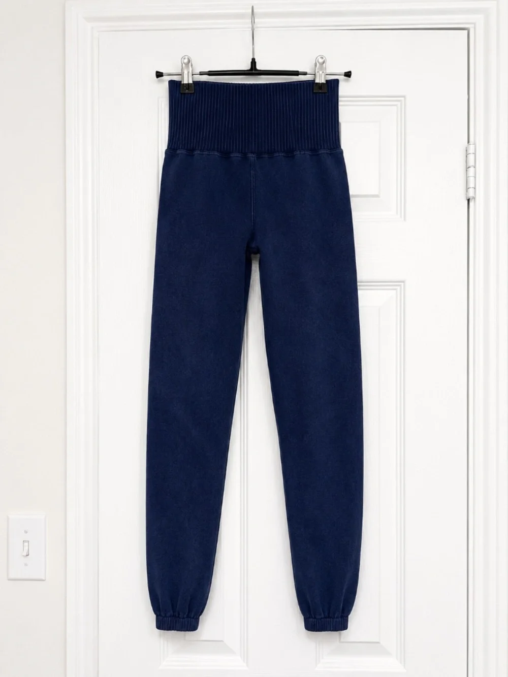 FP Movement Free People Navy High Rise Ribbed Waist Joggers Sweatpants Medium